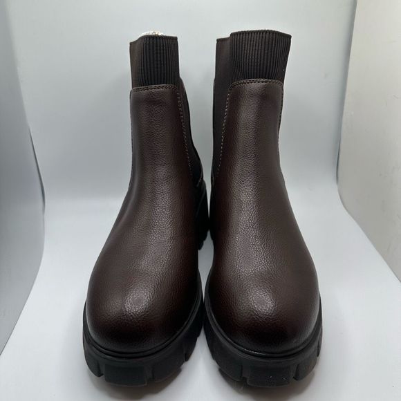 CUSHIONAIRE Women's slip on chelsea boot +Memory Foam 8 WIDE BROWN - Picture 2 of 7